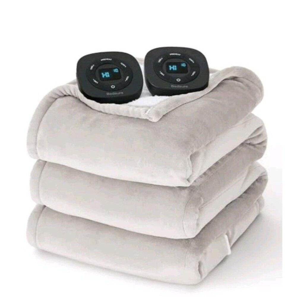 Bedsure Electric Blanket Queen Size Dual Control Heated Blanket Queen Cream NEW